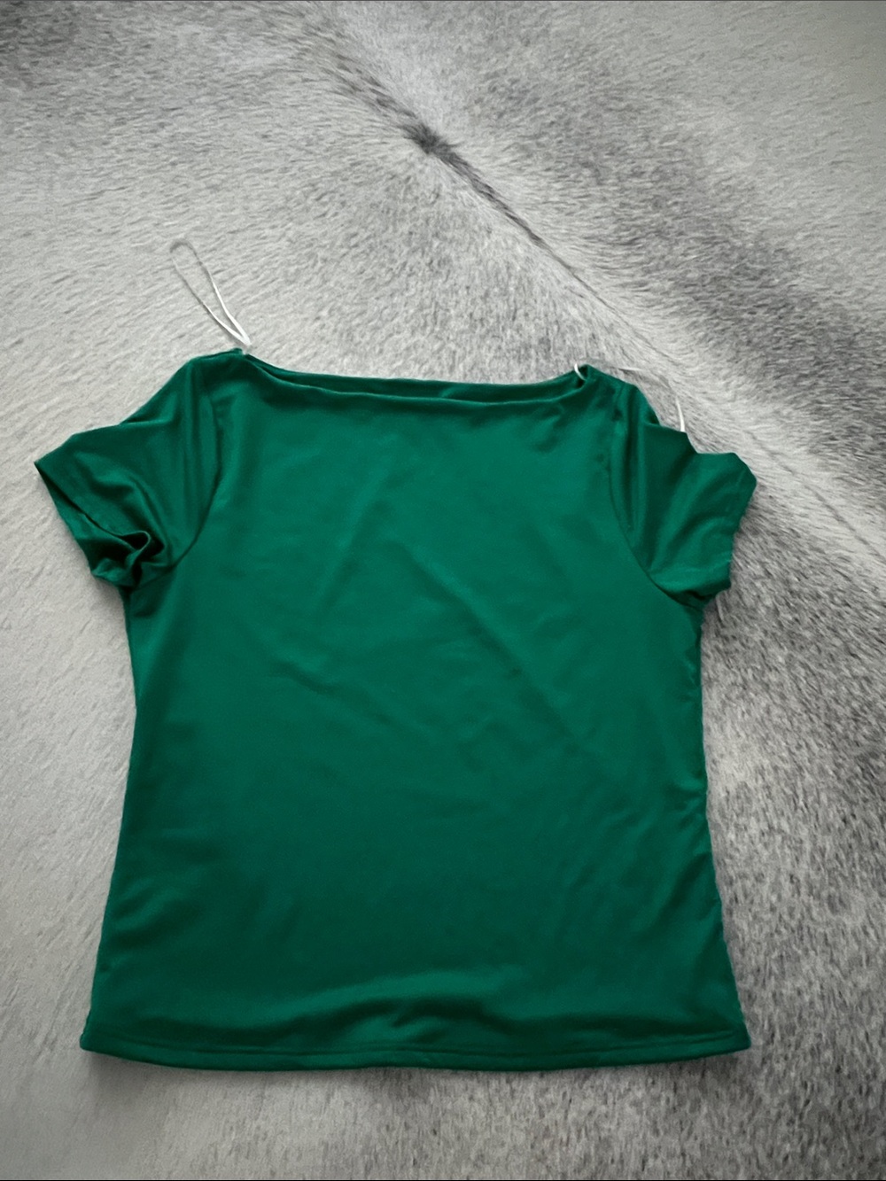 Women’s Green Short-Sleeve Boatneck Tee